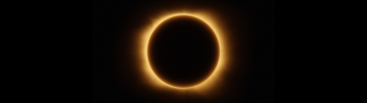 Vue d'artiste éclipse solaire totale