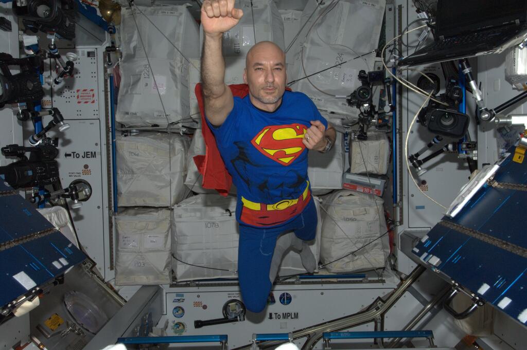 L'astronaute Luca Parmitano déguisé en Superman